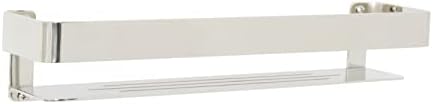 Seachrome Rectangular Shower Shelf with Satin Finish and Rail