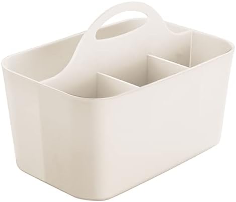 mDesign Small Plastic Shower Organizer Tote with Handle
