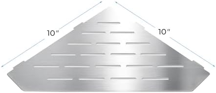 FerdY 2-Pack 10 Inch Brushed Nickel Recessed Corner Shower Shelf