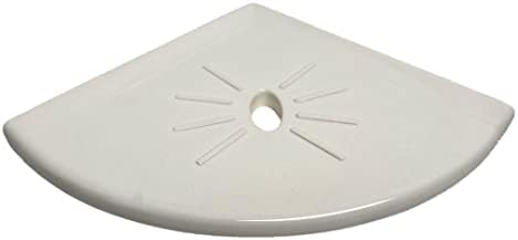 Tenedos Resin Corner Shower Shelf 8 Inch Cream