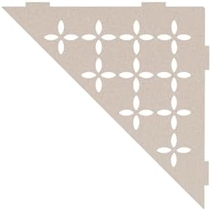 Schluter Triangular Corner Shelf Floral Design Cream Finish