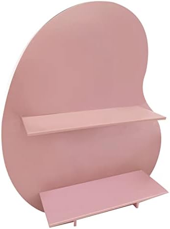 Cyrank Makeup Organizer Countertop Corner Shelf S-Pink