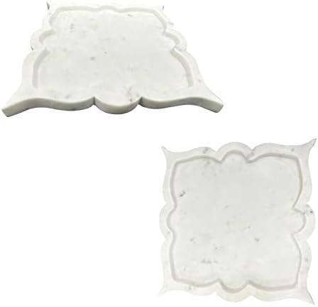 Unique Square Marble Vanity Organizer Tray