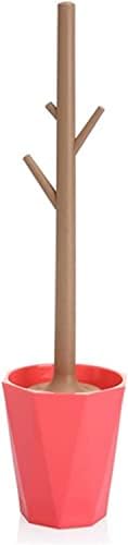 Toilet Brush Holder with Durable Silicone Brush