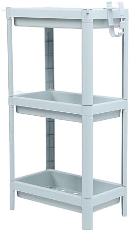 Ylwxzenith 3 Tier Bathroom Floor Storage Shelf with Sturdy Plastic Frame