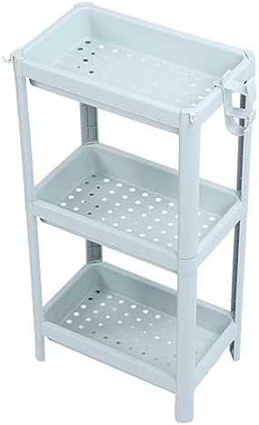 Ylwxzenith 3 Tier Bathroom Floor Storage Shelf with Sturdy Plastic Frame