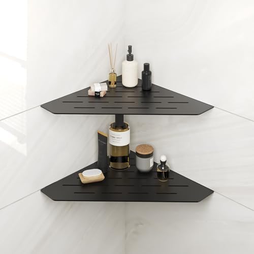 FerdY 2-Pack 10 Inch Matte Black Shower Shelf