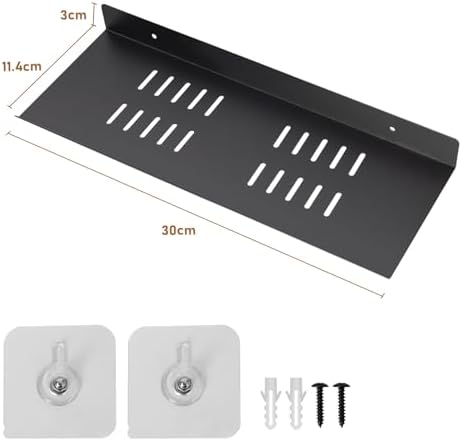 2 Pack Wall-Mounted Aluminum Alloy Shower Caddy with Self-Adhesive