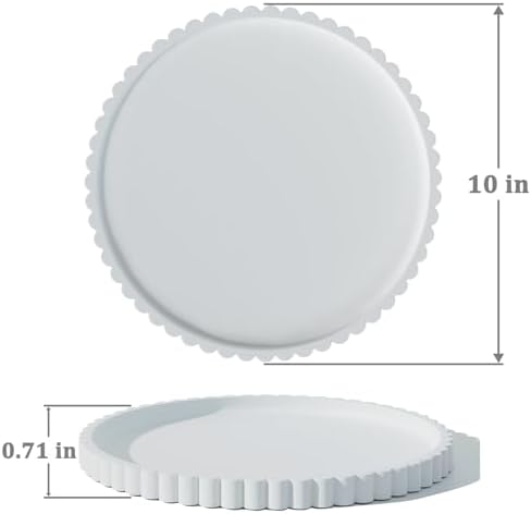 10 Inch Round Silicone Bathroom Tray for Modern Decor