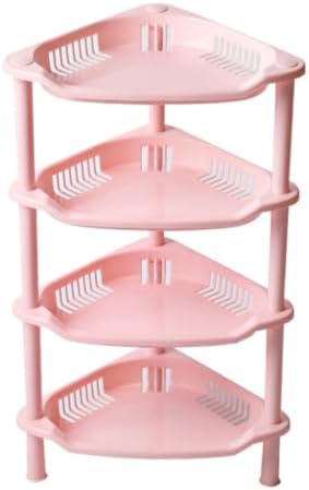 Corner Shelf Stand Shower Organizer 4 Tier Plastic
