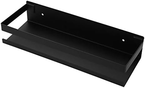 OwnMy 12 Inch Black Stainless Steel Shower Shelf Rack