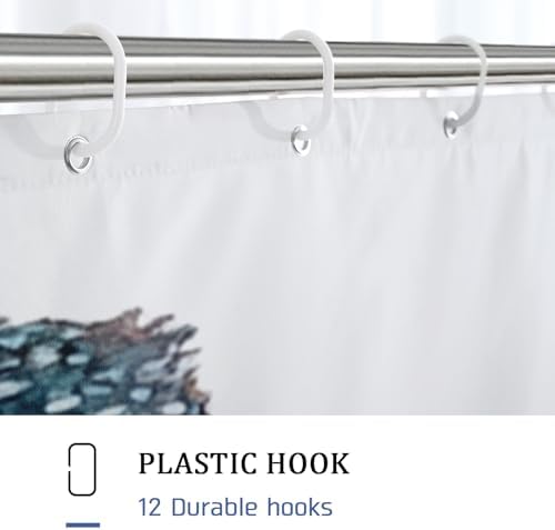 DESIHOM Fall Kingfishers Bird Shower Curtain Set 72 Inch