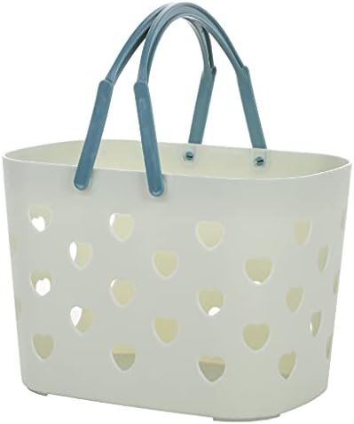 Plastic Storage Basket with Handles and Holes