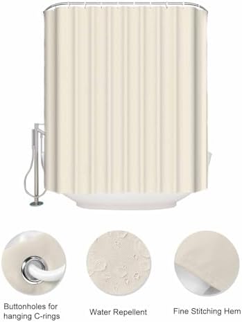 QueenKer Shower Curtain Set with Organizer