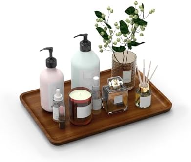 Bamboo Vanity Tray for Counter Coffee Table Kitchen Bedroom