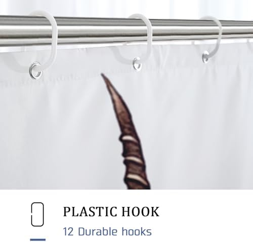 DESIHOM Fall Antelopes Pumpkins Shower Curtain Set 62 Inch