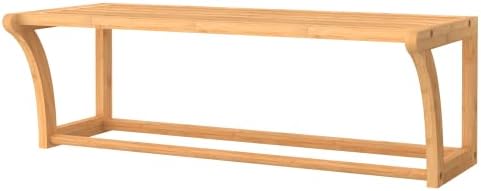 ClosetMaid Bamboo Wall Shelf with Towel Bar