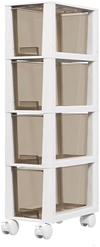 75 Inch Bathroom Storage Corner Floor Cabinet with 4 Movable Layers and Wheels