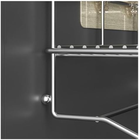 Stainless Steel Shower Caddy 157 Wall Mounted Detachable Bath Shelf with Towel Rack