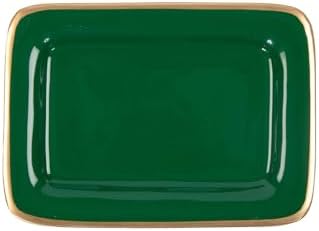 Jayes Studio Gracie Emerald Green Jewelry Dish Small Decorative Tray for Modern Bathroom Accessories