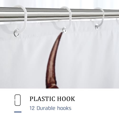 DESIHOM Fall Antelopes Pumpkins Shower Curtain Set 72 Inch