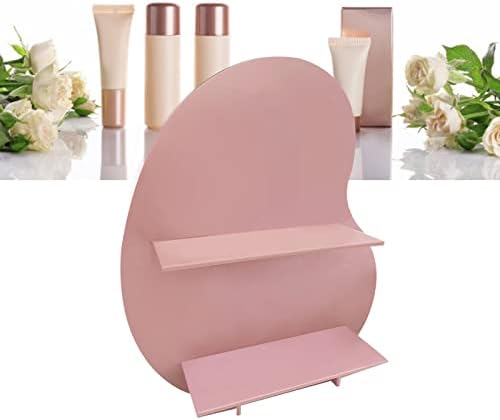 Cyrank Makeup Organizer Countertop Corner Shelf S-Pink