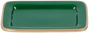 Jayes Studio Gracie Emerald Green Jewelry Dish Small Decorative Tray for Modern Bathroom Accessories