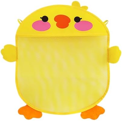 Bath Toy Organizer with Large Capacity and Sticky Hooks