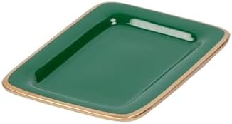 Jayes Studio Gracie Emerald Green Jewelry Dish Small Decorative Tray for Modern Bathroom Accessories
