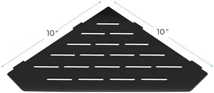 FerdY 2-Pack 10 Inch Matte Black Shower Shelf