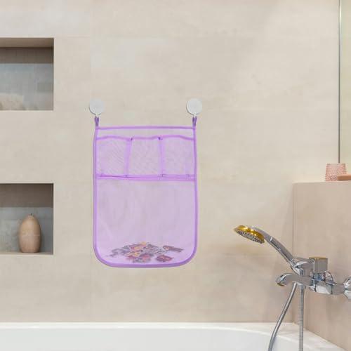 ERINGOGO 2pcs Mesh Bath Toy Organizer Hanging Storage Bag for Shower and Bath Tub