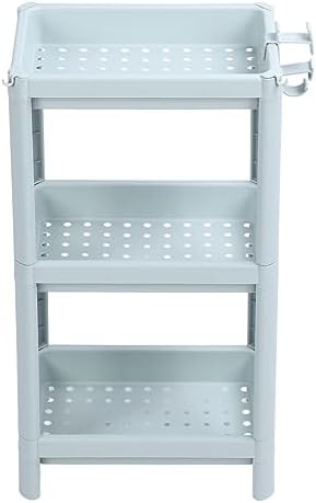 Ylwxzenith 3 Tier Bathroom Floor Storage Shelf with Sturdy Plastic Frame