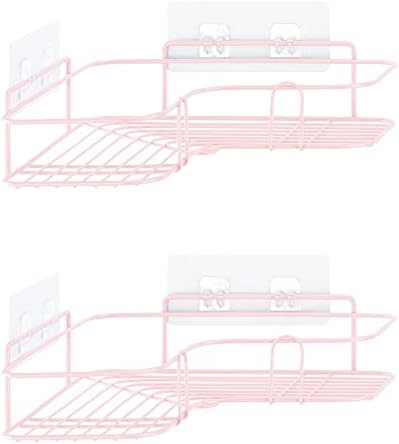 Navaris Self Adhesive Shower Caddy Set of 2 Pink