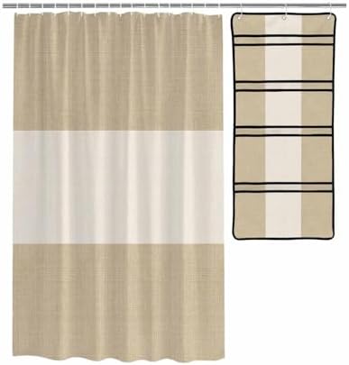ZFUNCING Shower Curtain Mesh Organizer Set with Hooks