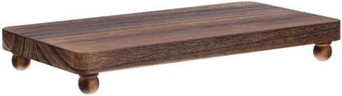 Exclaith Wood Pedestal Stand 12x7 Inch Brown