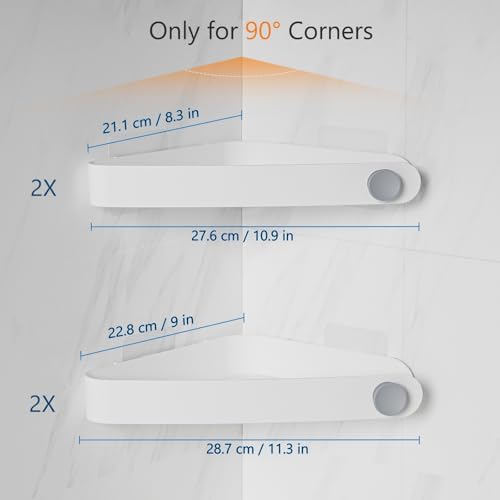 Sotfamily Shower Caddy Corner 4 Pack White