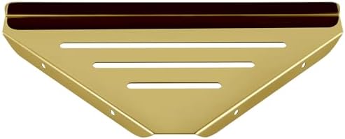 2 Pcs 304 Stainless Steel Corner Shelf with Screws Polished Gold