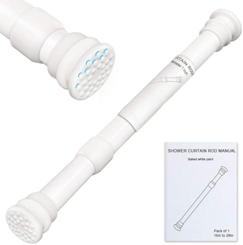 Adjustable Shower Tension Rods 16-28 Inch White