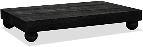 Amyhill Black Wood Soap Tray Stand for Kitchen and Bathroom