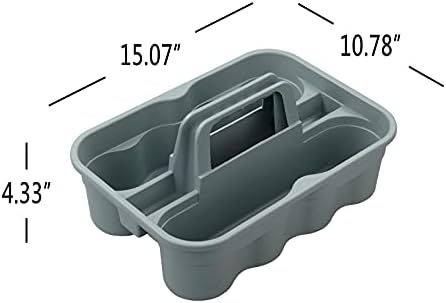 Kekow 4-Pack Plastic Shower Caddy with Handle Gray