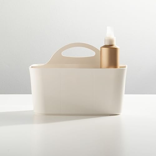 mDesign Small Plastic Shower Organizer Tote with Handle