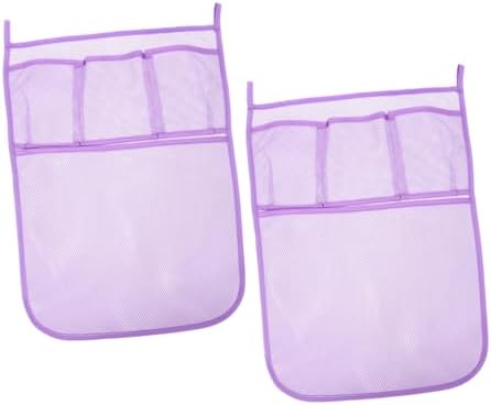 ERINGOGO 2pcs Violet Mesh Shower Caddy Tub Holder Organizer