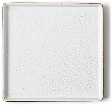 Chic Vanity Tray with Brown Trim 8x8 Inch