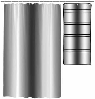 ZFUNCING Shower Curtain Organizer Set with 10 Pockets