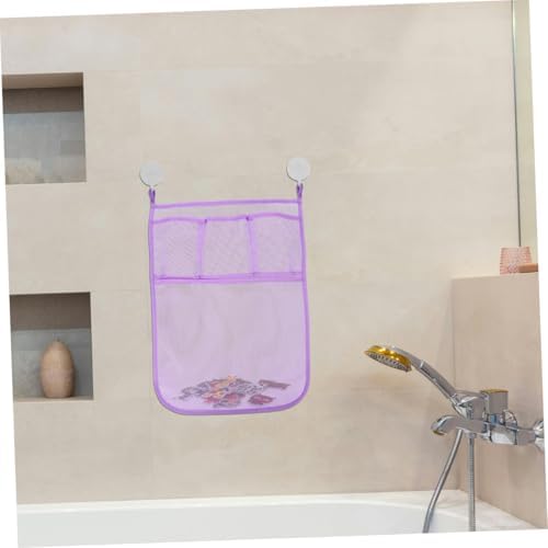 ERINGOGO 2pcs Violet Mesh Shower Caddy Tub Holder Organizer