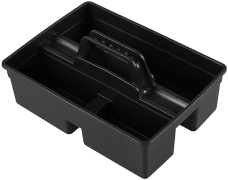 6-Pack Plastic Cleaning Supplies Storage Caddy with Handle and 3 Compartments