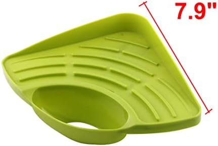 Green Plastic Corner Suction Cup Storage Shelf Holder