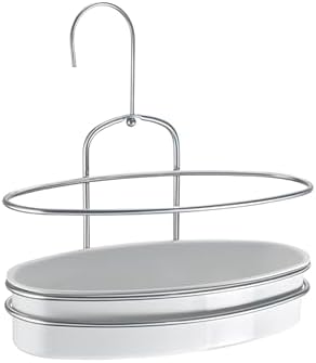 Metaltex Orbit Shower Shelf White and Silver