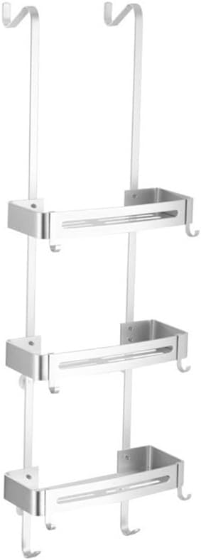 Space-Saving 3-Tier Shower Caddy with 8 Hooks and No Drilling Installation