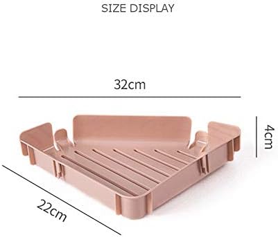 Pink Corner Shelves Shampoo Holder Space Saving Wall Organizer